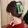 Hair Clips for Women for Thick Hair Christmas Tree Hair Accessories Xmas Green Sequin Design Large Hair Claw Clip French Hair Barrettes for Hair Styling Winter Party Glitter Hair Decorations 1Pcs