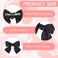 2 Pcs 6'' Hair Bows for Women, Short Satin Hair Bow Clips, Silky Double Layer Big Hair Bows Black Hair Bow Barrettes Cute French Hair Styling Accessories for Women Girls(Black)