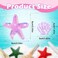 6PCS Shell Starfish Hair Clip Set Glitter Pearls Shell Hair Clips Multicolor Head Pieces Bobby Pins Accessories for Women and Girls