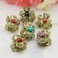 12PCS Women Lady Vintage Metal Mini Jaw Clip Rhinestone No-Slip Hair Claw Small Bang Jaw Clip Hair Clamp Hair Grip Hair Pin (E#)