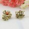 12PCS Women Lady Vintage Metal Mini Jaw Clip Rhinestone No-Slip Hair Claw Small Bang Jaw Clip Hair Clamp Hair Grip Hair Pin (E#)