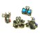 12PCS Women Vintage Alloy Mini Hair Jaw Clip Rhinestone No-Slip Hair Grip Hair Pin Hair Claw Small Bang Clip Hair Clamp (Style 5)