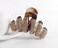 Fodattm Women Lady Fashion Large Fancy Rhinestones Hair Clamp Hair Claw Clips Elegant Crystal Jaw Clips Hairpins (Brown)