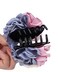 Fodattm 2PCS Women Flower Hair Clips Hair Claw Elegant Beauty Ribbon Jaw Clip Headwear Hair Jewelry (Pink/Purple)