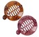 2 PCS French Small Banana Hair Clip Hair Comb Round Ponytail Holder Hair Claw Fashion Hair Barrette Comb Ponytail Holder Accessories (Deep coffee light red)