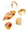 4 PCS Women Fashion Banana Hair Clip Hair Claw Rounded Edges Hair Comb French Flat Shark Hair Clip Hairgrip Large Shell Hair Clincher (Length: 4.84 inch)