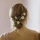 Fodattm 10PCS Fashion Flower Bobby Pin Hair Clips Wedding Bride Metal Hair Pins Side Clip for Women Lady (White)