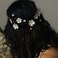 Fodattm 10PCS Fashion Flower Bobby Pin Hair Clips Wedding Bride Metal Hair Pins Side Clip for Women Lady (White)