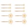 Fodattm 10PCS Fashion Flower Bobby Pin Hair Clips Wedding Bride Metal Hair Pins Side Clip for Women Lady (White)