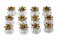 24 Pcs Bridal Wedding Rhinstone Spiral Twist Screw Hair Pins Rose Flower Hair Clips Spiral Bobby Pins Hair Bun Styling Tool Hair Accessories (Gold)