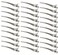 30 Packs Hair Clips, Duck Bill Clips, Hair Coloring, Hair Clips &amp; Barrettes, 3.5 Inches Rustproof Metal Alligator Curl Clips with Holes for Hair Styling, Silver