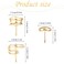 3Pcs Metal Ponytail Holder Hair Clip, Gold Decorative Ponytail Cuff 1Inch Metal High Ponytail Hair Buckles for Women Lady(Gold)