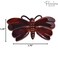 Parcelona French Cute Butterfly Tortoise Shell Brown Small 2 3/4&rdquo; Celluloid Set of 2 Hair Clip Barrettes for Women and Girls