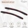 Parcelona French Skinny Rounded Large 4&rdquo; Tortoise Shell Celluloid Automatic Set of 2 Hair Barrette Clips No Slip Grip Styling Women Accessories Girls Hair Clips, Made in France