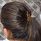 Parcelona French Small Savana Light Shell 3 &frac34;&rdquo; Celluloid Set of 2 Ponytail Holder Banana Hair Clip for Fine Hair Flexible Ponytail Holder Hair Accessories for Women, Made in France