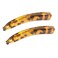 Parcelona French Small Savana Light Shell 3 &frac34;&rdquo; Celluloid Set of 2 Ponytail Holder Banana Hair Clip for Fine Hair Flexible Ponytail Holder Hair Accessories for Women, Made in France