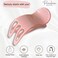 Parcelona French Simply Bear Paw Medium 3&rdquo; Celluloid Non Slip Side Slide In Jaw Yoga for Fine Hair Fashion Durable Styling Women Hair Accessories Claw Clip for Girls, Made in France (Blush Pink)
