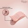 Parcelona French Simply Bear Paw Medium 3&rdquo; Celluloid Non Slip Side Slide In Jaw Yoga for Fine Hair Fashion Durable Styling Women Hair Accessories Claw Clip for Girls, Made in France (Blush Pink)
