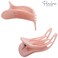 Parcelona French Simply Bear Paw Medium 3&rdquo; Celluloid Non Slip Side Slide In Jaw Yoga for Fine Hair Fashion Durable Styling Women Hair Accessories Claw Clip for Girls, Made in France (Blush Pink)