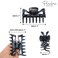 Parcelona French Classic Medium 3" Celluloid No Slip Grip Covered Spring Jaw Hair Claw Durable Styling Hair Accessories Women Strong Hold Girls Hair Claw Clips, Made in France (Shell and Black)