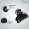 Parcelona French Elite Small 2 3/4" Pair of 2 Brown N Black Celluloid Hair Styling Hair Claw Clips for Women and Girls