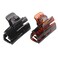 Parcelona French Cutout Curve Small Tortoise Shell and Black Celluloid Set of 2 Jaw Hair Claw Clips Strong Hold No-Slip Grip Hair Clips for Women and Girls