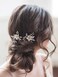 SWEETV 2Pcs Handmade Wedding Hair Pins,Flower Bridal Hair Pin-Beaded Wedding Hair Accessories for Brides