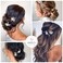 SWEETV 2Pcs Handmade Wedding Hair Pins,Flower Bridal Hair Pin-Beaded Wedding Hair Accessories for Brides