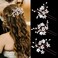 Elegant Pearl Wedding Hair Pins, Floral Crystal Hair Accessories for Bridal Women, Pack of 3 (Rose Gold)