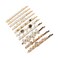 10 Pack Sparkle Bead Hair Slides Pearls Hair Clips for Women Girls Crystal Beaded Hairpins Stone Hair Grips Handmade Metal Gold Hair Barrettes Hair Accessories