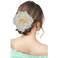Peony Flower Hair Clip Hanfu Hairpin Bridesmaid Pin up Flower Brooch Party Wedding Decor (one size, white)