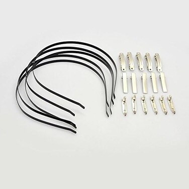 PEPPERLONELY Brand 1 Set Alligator Hair Clips, French Hair Clips, Pin Backs &amp; Headband Making Kits