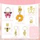 NAISKA 24Pcs Gold Butterfly Braid Clips Spring Hair Jewelry Dreadlock Accessories Bee Pendant Charms Flower Braid Clips Cuffs Rings Hair Jewelry Gifts for Women and Teen Girls