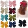 6.5 Inch Large Velvet Hair Bows Clip Big Hair Bow Alligator Clip Hair Barrettes Hair Accessories for Women Girls Kids Teens (Red)