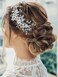 Catery Crystal Bridal Hair Clip Silver Flower Wedding Side Comb Rhinestones Bridesmaid Hairpiece Accessories for Brides and Women