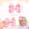 C&Eacute;LLOT 20PCS Big 6 Inch Hair Bows for Girls Grosgrain Ribbon Bow Toddler Back to School Hair Accessories with Alligator Clips for Toddlers Schoolgirls Kids Teens