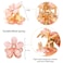 Ahoney 12Pcs Pink Hair Clip Small Claw Clips for Women Mini Flower Girl for Hair Decorations Daisy Hair Clip Bangs Clips Korean Hair Accessories