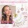 24PCS Pink Hair Jewelry Crystal Butterfly Loc Jewelry Gold Braid Clips Heart Flower Hair Pendants Multi Style Hair Decoration Dreadlock Accessories for Women and Girls