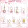 24PCS Pink Hair Jewelry Crystal Butterfly Loc Jewelry Gold Braid Clips Heart Flower Hair Pendants Multi Style Hair Decoration Dreadlock Accessories for Women and Girls