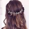 20Pcs Bridal Hair Pins Crystal Sunflower Rhinestone U-Shaped Wedding Hair Pieces Accessories for Women Girls Party (Black)