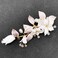 Flower Bridal Hair Clips Pearl Leaf White Ceramic Floral Wedding Hair Pieces with Clips Accessories for Women Girls