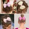 Shiny Sequins Hair Bows for Girls, 4 Pieces Pink Style Glitter Mesh Alligator Hair Clips Accessories 4.7" for Kids Teens (Style-1)