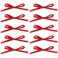 Bow Hair Clips, Long Tail Ribbon Small Claw Clips, Ponytail Holders with Bows in Black and Red, 10Pcs for Girls and Children