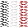 Bow Hair Clips, Long Tail Ribbon Hair Clips for Women, Black White Red Satin Hair Bow Tassel Barrettes, Bowknot Accessories for Girls Teens Kids (30PCS)