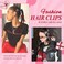 24PCS Hair Clips Set - 3 Colors White, Red, Pink Mini Satin Bows and Star Snap Clips for Girls and Women