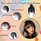 Bangs Hair Clip in Bangs Real Human Hair 100% Human Hair 360&deg; Cover Clip on Bangs for Women Fake Bangs for Daily Wear (Black)