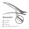 AIMIKE 12pcs No Crease Duck Billed Hair Clips with Silicone Band for Hair Styling, Rollers, Salon Sectioning &amp; Cutting, Neutral