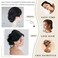Messy Bun Hair Piece Claw Clip Synthetic Chignon Tousled Updo with Tendrils Hair Extensions Hair Bun Curly Wavy Faux Hair Bun Hair Scrunchies Hair Accessories for Women（Black）