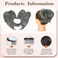 QGZ Messy Bun Hairpiece,Tousled Updo Clip in Hair Bun with Side Comb Natural Adjustable Versatile Synthetic Hair Scrunchies for Women Girls(1 PCS, Dark Grey ombre White)