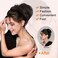 QGZ Messy Bun Hairpiece,Tousled Updo Clip in Hair Bun with Side Comb Natural Adjustable Versatile Synthetic Hair Scrunchies for Women Girls(1 PCS, Dark Grey ombre White)